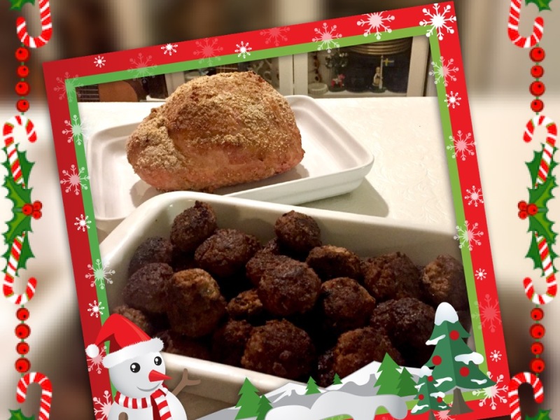 Swedish Meatballs and Grilled Christmas Ham